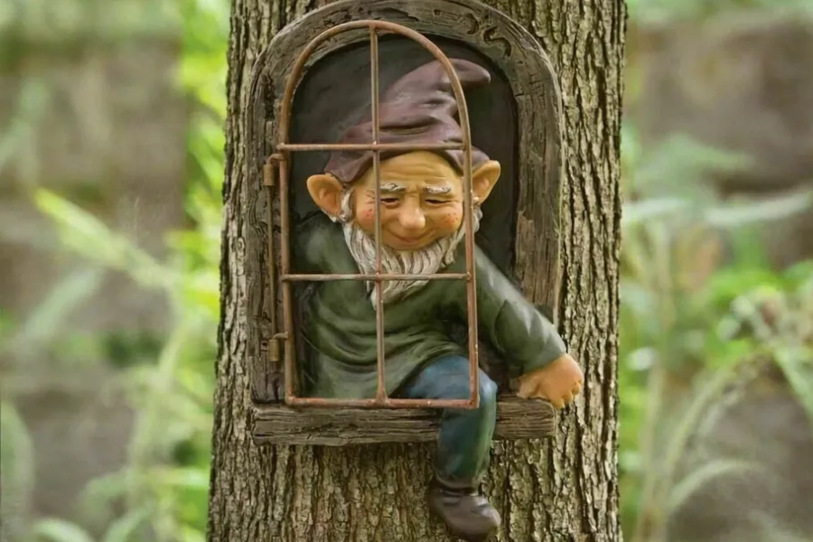 Naughty Elf Out the Door Tree Hugger